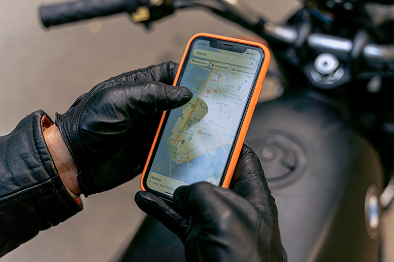 Motorrad-Handschuhe mit Touchscreen Funktion 