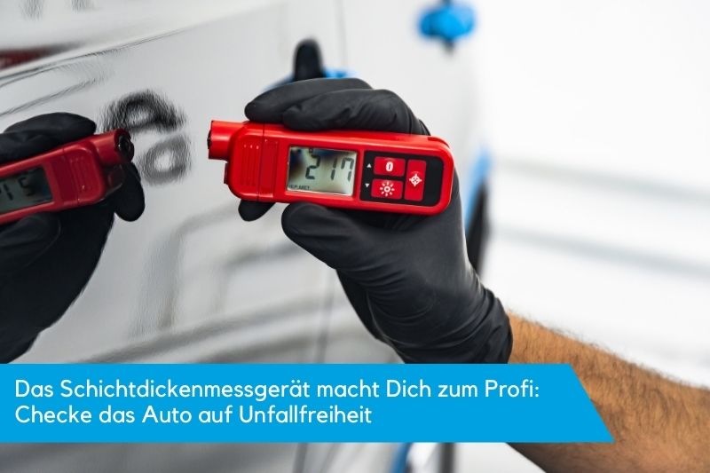 Ein roter Schichtdickenmessgerät
